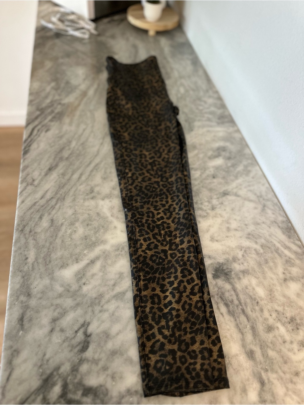 SPANX Leopard Print Scarf in Brown and Black
